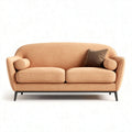 Sofa w kolorze brązowym z poduszkom i metalowymi nogami 180 x 80 x 70cm